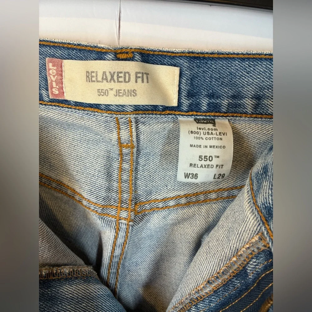 Levi's 550 Relaxed Fit Jeans Men’s 36x29 Light Wash Denim Classic